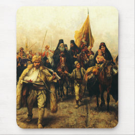 Migration of the Serbs by Paja Jovanovic Fine Art マウスパッド