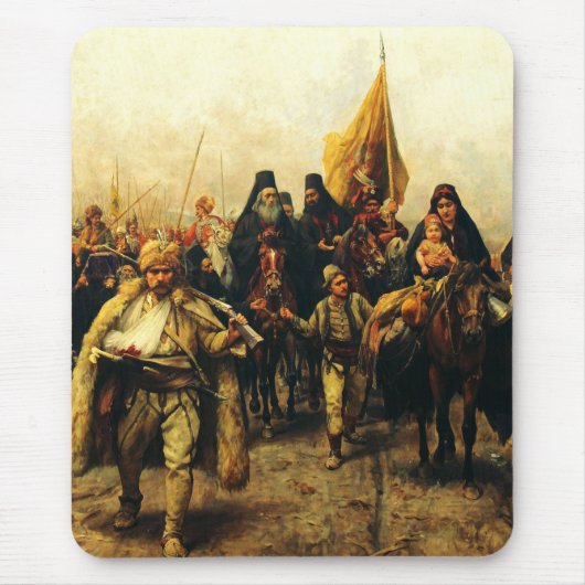 Migration of the Serbs by Paja Jovanovic Fine Art マウスパッド (正面)