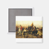Migration of the Serbs by Paja Jovanovic Fine Art マグネット (正面/裏面)