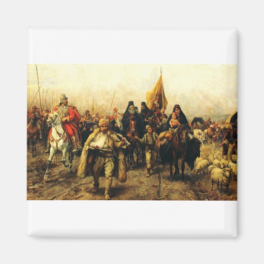 Migration of the Serbs by Paja Jovanovic Fine Art マグネット (正面)