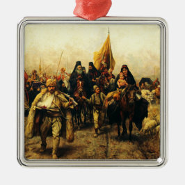 Migration of the Serbs by Paja Jovanovic Fine Art メタルオーナメント
