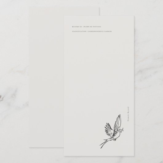 Migratory Swallow- Naturalist Menagerie Archive  (正面/裏面)