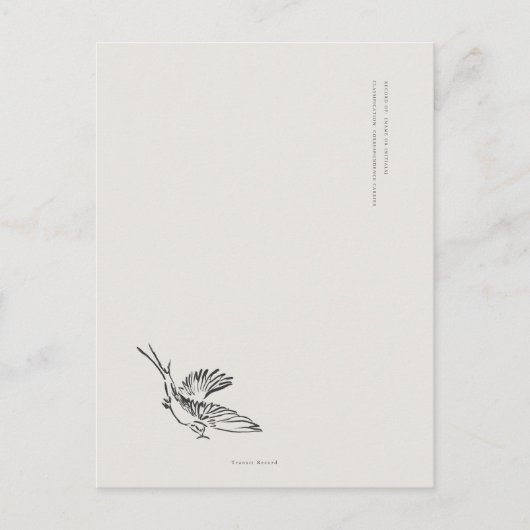 Migratory Swallow- Naturalist Menagerie Archive  ポストカード (正面)