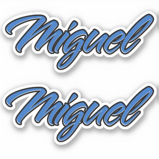 Miguel Name blue Aufkleber Sticker Stickerset シール (正面)