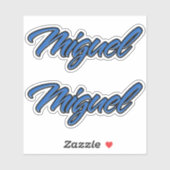 Miguel Name blue Aufkleber Sticker Stickerset シール (シート)