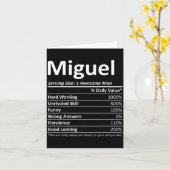 Miguel Nutrition Funny Birthday D Name カード (黄色い花)