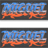 Miguel Vorname Name Graffiti Aufkleber Sticker シール (正面)