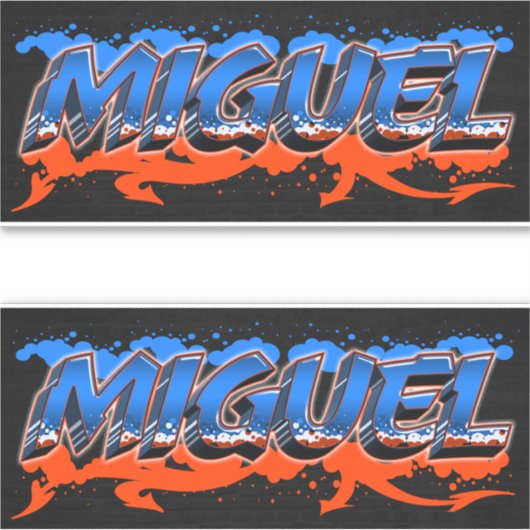 Miguel Vorname Name Graffiti Aufkleber Sticker シール (正面)