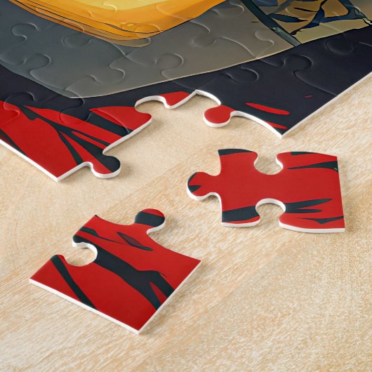 Miid Century Cocktail Party Couples - Captivated ジグソーパズル (側面)