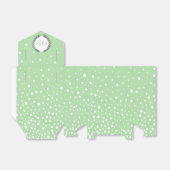 Miin green and white polka dot pattern wedding fav フェイバーボックス (折り畳みなし)