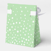 Miin green and white polka dot pattern wedding fav フェイバーボックス (裏面サイド)
