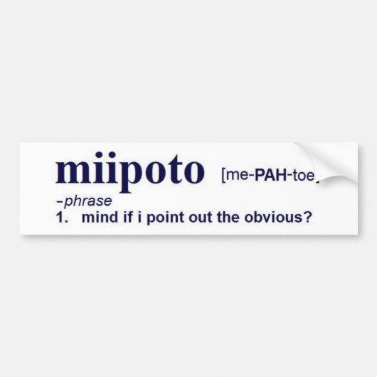 miipoto バンパーステッカー (正面)