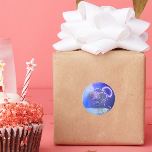 Miipu in a Bubble ラウンドシール (パーティー)