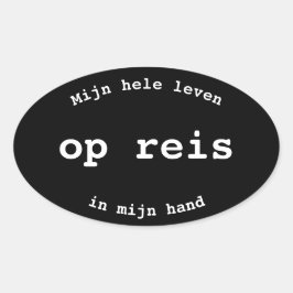 Mijn Leven in mijn Hand Koffer Sticker 楕円形シール