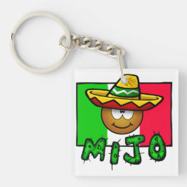 Mijo - Cute Little Mexican Kid Wearing Sombrero キーホルダー
