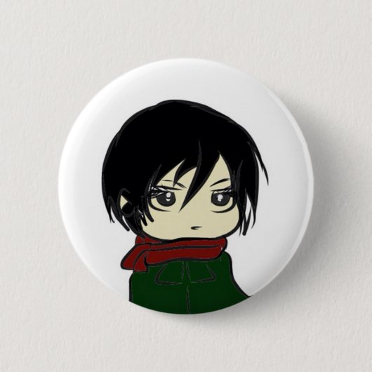Mikasa Ackerman Pin 缶バッジ (正面)