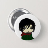 Mikasa Ackerman Pin 缶バッジ (正面&裏面)