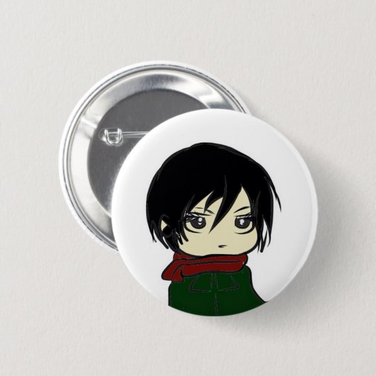 Mikasa Ackerman Pin 缶バッジ (正面&裏面)