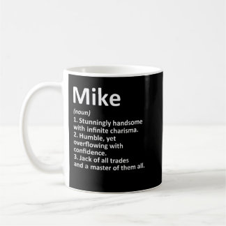 MIKE定義パーソナライズされた名おもしろい誕生日G コーヒーマグカップ