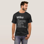 MIKE定義パーソナライズされた名おもしろい誕生日G Tシャツ (正面フル)