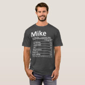 MIKE栄養おもしろい誕生日パーソナライズされた名 Tシャツ (正面フル)