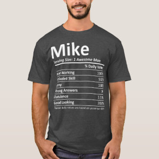 MIKE栄養おもしろい誕生日パーソナライズされた名 Tシャツ