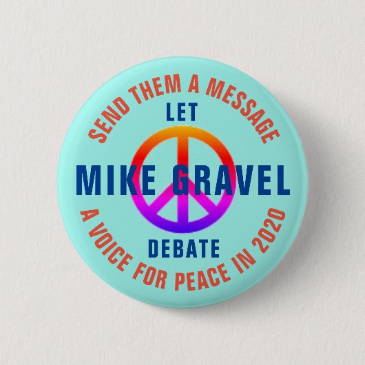 MIKE GRAVELの討論を許可して下さい 缶バッジ (正面)