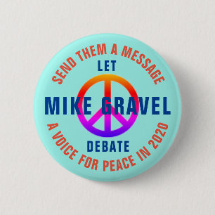 MIKE GRAVELの討論を許可して下さい 缶バッジ
