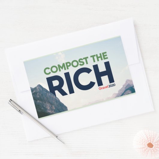 Mike Gravelは金持ちを堆肥にしたと言う 長方形シール (封筒)