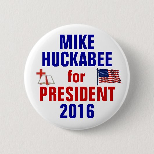 Mike Huckabee 2016年 缶バッジ (正面)