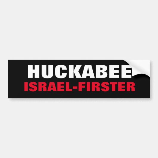 Mike Huckabee Israel Firster Traitor USA Pollard バンパーステッカー (正面)