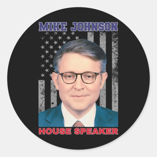 Mike Johnson New House Speaker American Usa Flag P ラウンドシール (正面)