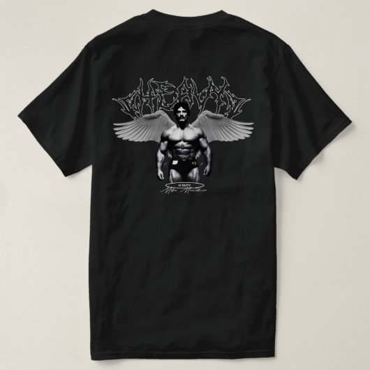 Mike Mentzer – Heavy Duty Angel Tシャツ (デザイン裏面)