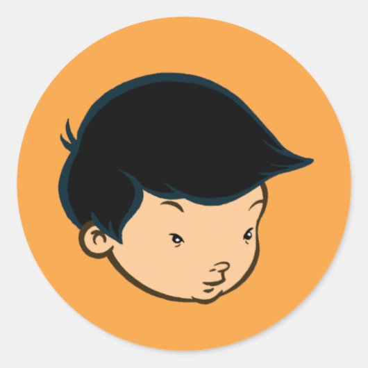 Mike Parkステッカー（オレンジ） ラウンドシール (正面)