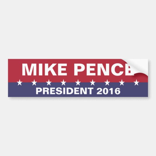 MIKE PENCE氏、2016年社長 バンパーステッカー (正面)