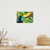 Mike Quinnによる「Bloo Bird」アート ポスター (キッチン)