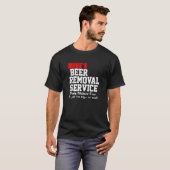 MIKE S BEER REMOVAL SERVICE おもしろい BEER DRINK TE Tシャツ (正面フル)
