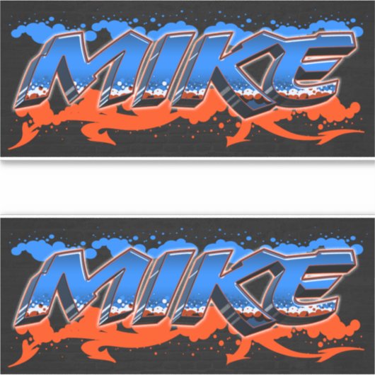 Mike Vorname Name Graffiti Aufkleber Sticker シール (正面)