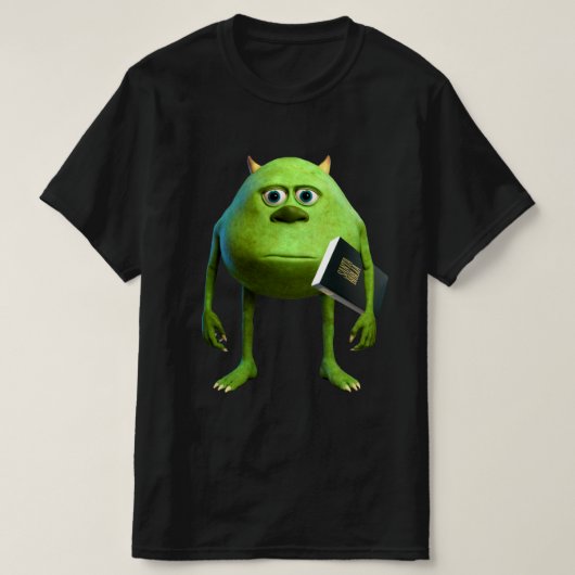 Mike Wazowski con Biblia - Económica Tシャツ (デザイン正面)