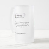 MikeE GPのコレクターのコップ フロストグラスビールジョッキ (正面左)