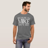 Mikehatsだから WHY 楽しい面白いギフトアイデア 少年 Tシャツ (正面フル)