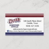 Mike's Licure Countryビジネスカード 名刺 (裏面)