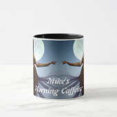 Mike's Morning Caffeineカスタマイズ可パーソナライズされた能 マグカップ (中央)