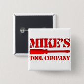 Mike's Tool Companyの 缶バッジ (正面&裏面)