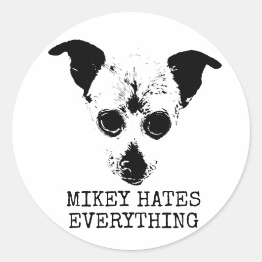 MIKEYはステッカーが嫌い ラウンドシール (正面)