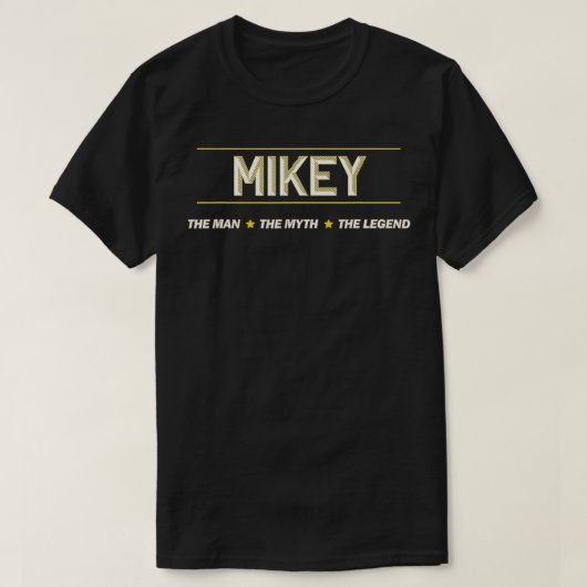 MIKEY the Man the Myth伝説メンズボーイズ名 Tシャツ (デザイン正面)