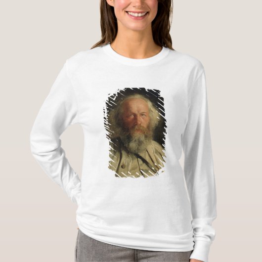 Mikhail Alexandrovich Bakunin 1871年のポートレート Tシャツ (正面)