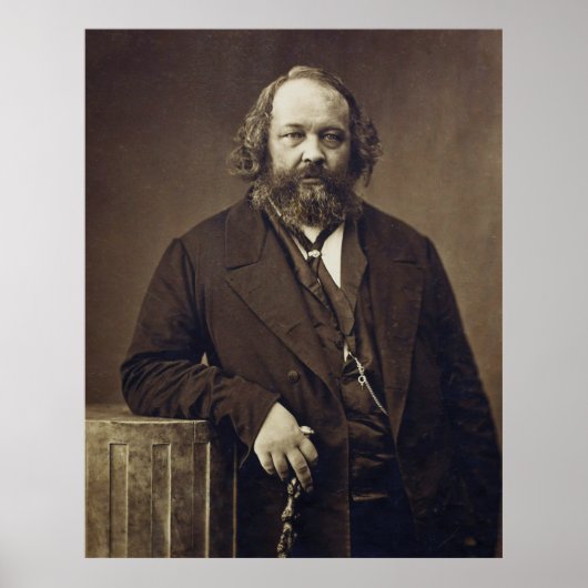 Mikhail Bakunin Social Anarchist ロシアの by Nadar ポスター (正面)