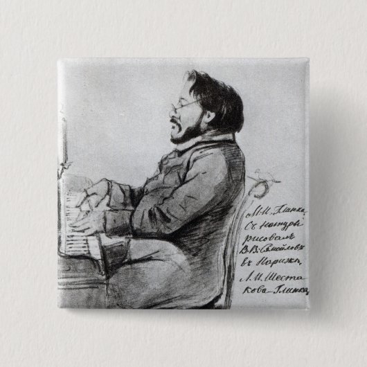 Mikhail Glinka 1853年 缶バッジ (正面)