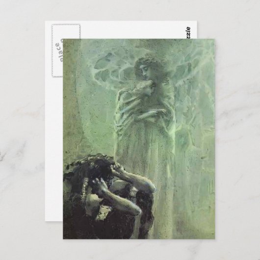 Mikhail Vrubel – 悪魔と天使とタマラの魂 ポストカード (正面/裏面)